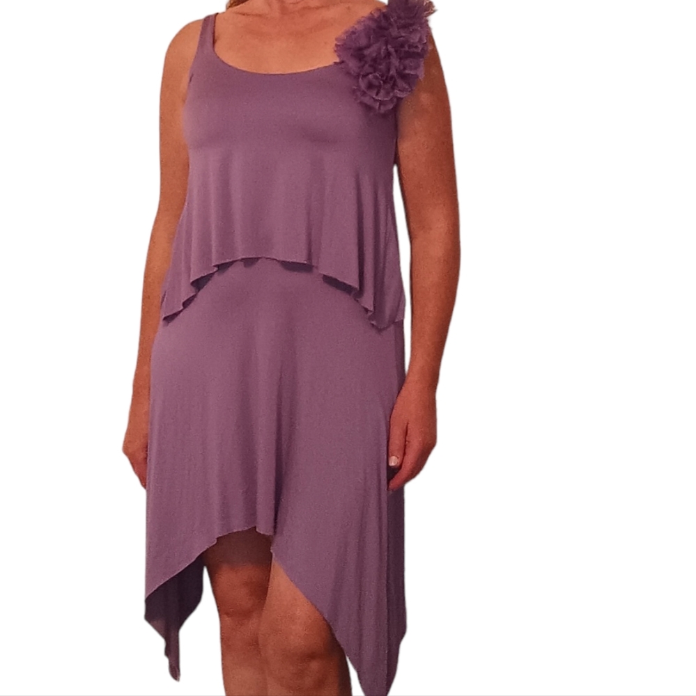 Lavender vintage cotton silky dress